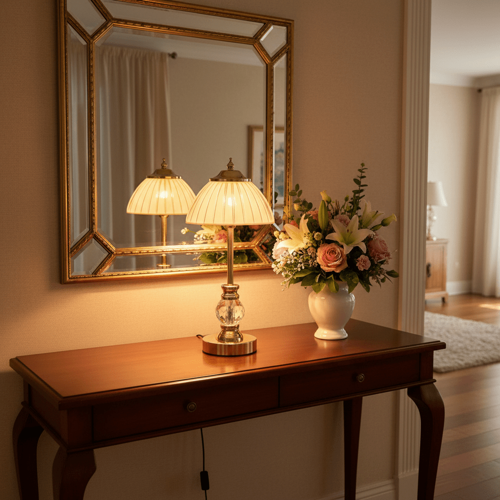 Elegantna Kristalna Stolna Lampa – Stolne Lampe – Univerzalna – slika 6