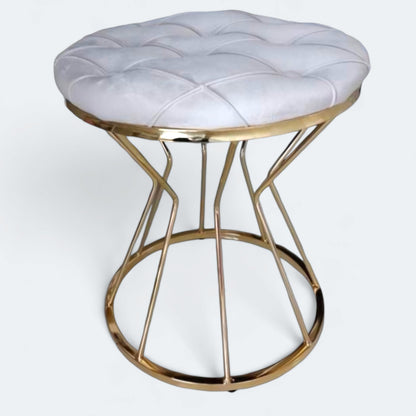 Elegantna Metalna Stolica/Tabure – – Crna – slika 4