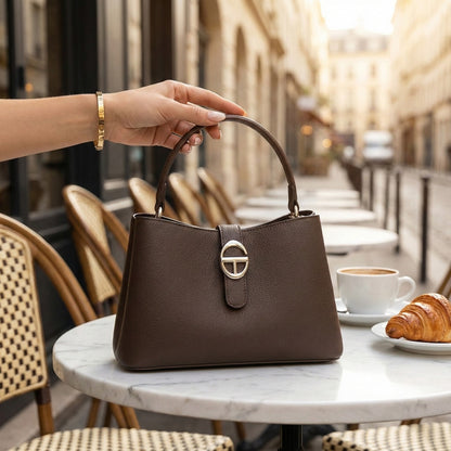 Elegantna Paris Chic Ženska Torba – – Smeđa – slika 4