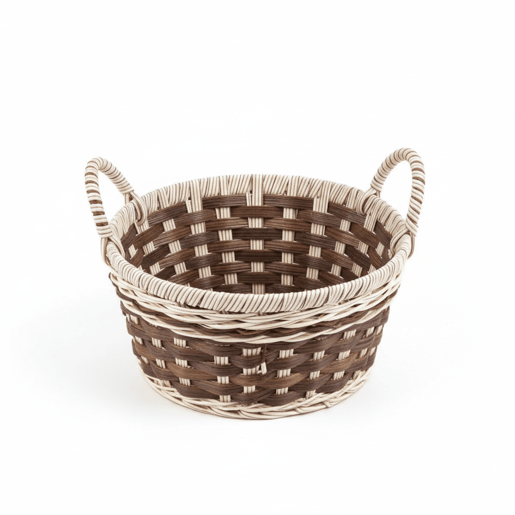 Elegantna Pletena Korpa za Voće 31x24x12cm – Kućni dekor – Univerzalna Dvobojna – slika 1