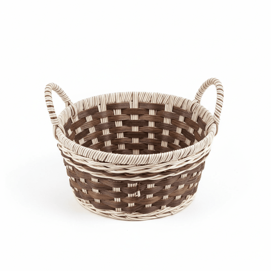 Elegantna Pletena Korpa za Voće 31x24x12cm – Kućni dekor – Univerzalna Dvobojna – slika 1