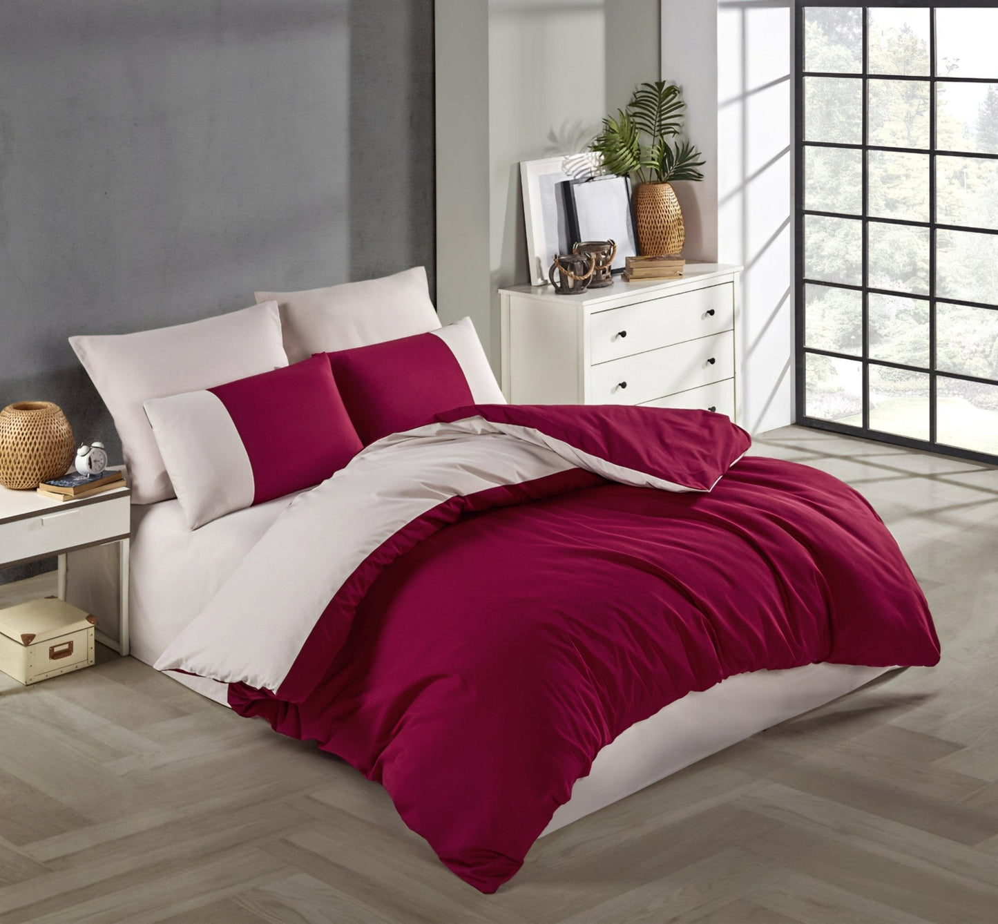 Elegantna Posteljina Comfort Series – – Bordo Krem – slika 7