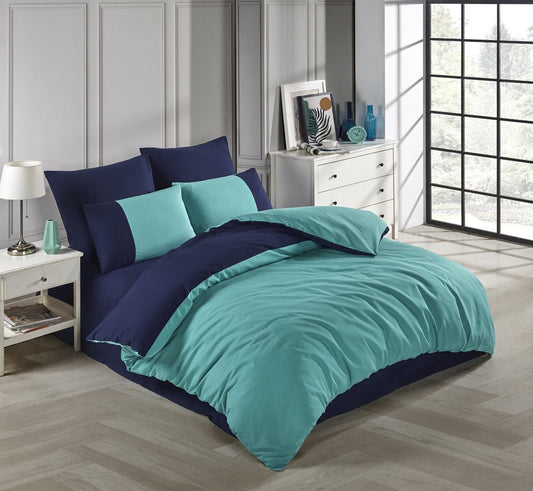 Elegantna Posteljina Comfort Series – – Tamno Plavo - Zelena – slika 1