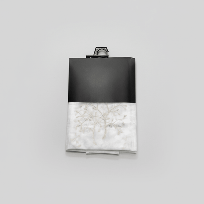 Elegantna Prozirna Zavjesa s Vezom Drveta 140x240 cm – Zavjese i paravani – 140 x 240 cm Bijela – slika 6