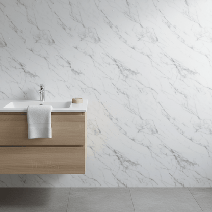Elegantna Samoljepljiva Tapeta Mramorni Uzorak 60x120 cm – Dekorativne Tapete – 60x120 cm Bijeli Mramor – slika 4
