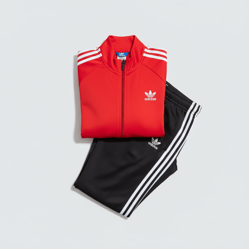 Elegantna Sportska Trenerka Set - Crveno/Crna – Trenerke – M Crveno - Crna – slika 2