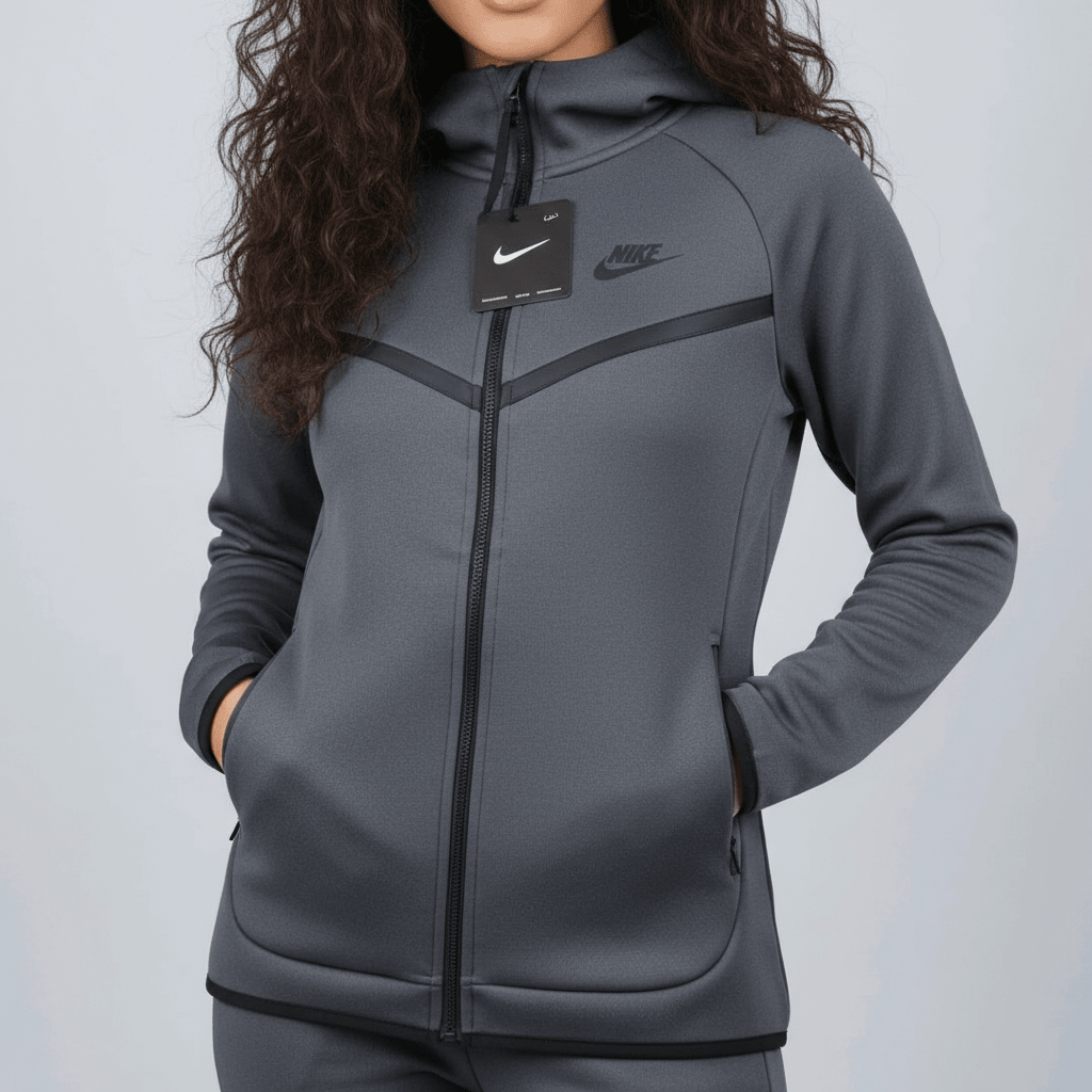 Elegantna Tech Fleece Ženska Trenerka – Ženska Trenerka – S Siva – slika 5