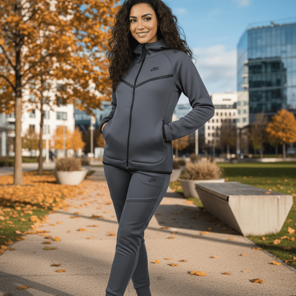 Elegantna Tech Fleece Ženska Trenerka – Ženska Trenerka – S Siva – slika 1