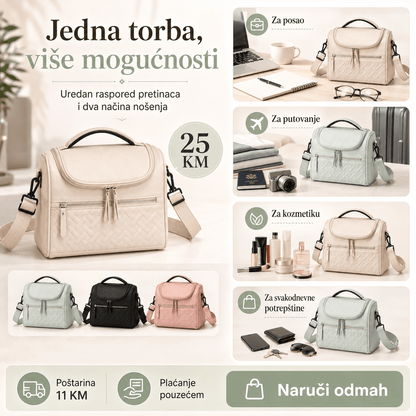 Elegantna Višenamjenska Torba 014 – Praktična Torba za Posao, Putovanje, Kozmetiku i Svakodnevne Potrepštine – Torbe i ruksaci – Mint zelena – slika 8