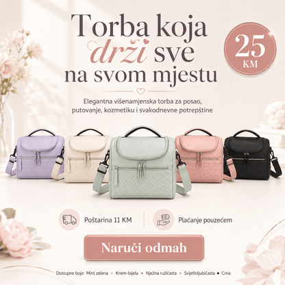Elegantna Višenamjenska Torba 014 – Praktična Torba za Posao, Putovanje, Kozmetiku i Svakodnevne Potrepštine – Torbe i ruksaci – Mint zelena – slika 2