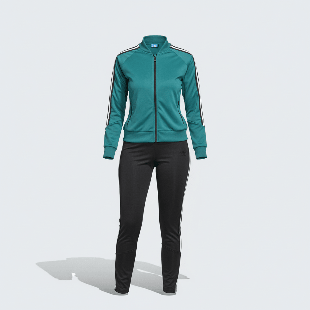 Elegantna Ženska Sportska Trenirka – Sportska odjeća – M Tirkizna/Crna – slika 6