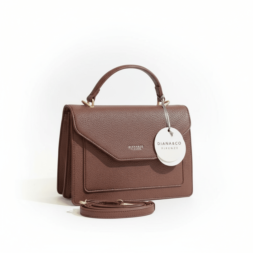 Elegantna Ženska Torba DIANA&CO FIRENZE s Remenom – Ženske torbe – Univerzalna Taupe Smeđa – slika 1