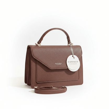 Elegantna Ženska Torba DIANA&CO FIRENZE s Remenom – Ženske torbe – Univerzalna Taupe Smeđa – slika 1