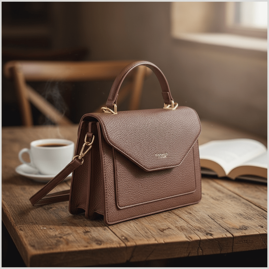 Elegantna Ženska Torba DIANA&CO FIRENZE s Remenom – Ženske torbe – Univerzalna Taupe Smeđa – slika 3