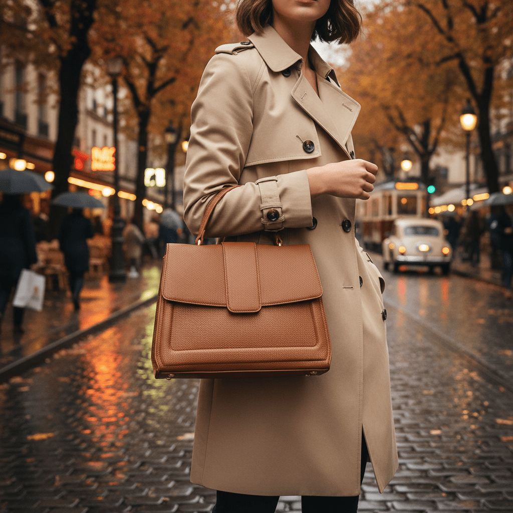 Elegantna Ženska Torba GIANNA & CO. Firenze – Ženske Torbe – Konjak Smeđa Univerzalna – slika 2