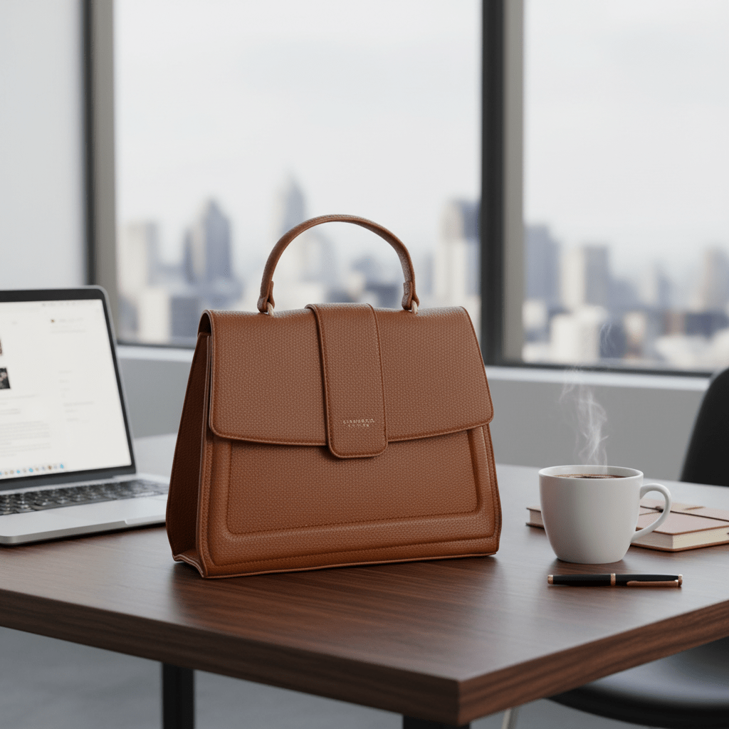 Elegantna Ženska Torba GIANNA & CO. Firenze – Ženske Torbe – Konjak Smeđa Univerzalna – slika 3