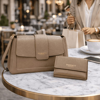 Elegantna ženska torba + novčanik – – Zelena – slika 5