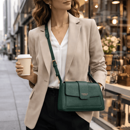 Elegantna ženska torba + novčanik – – Zelena – slika 6