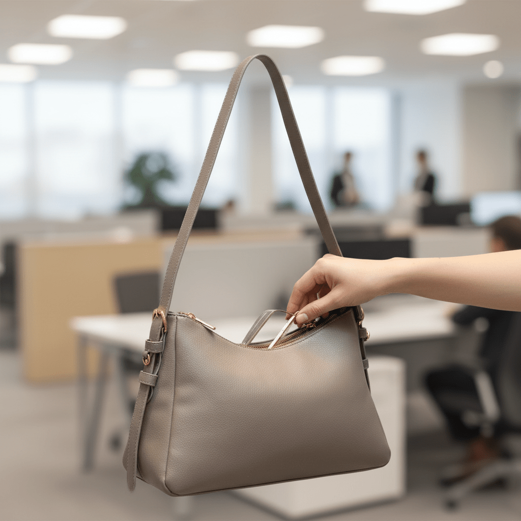 Elegantna Ženska Torba Preko Ramena – Ženske Torbe – Taupe – slika 5