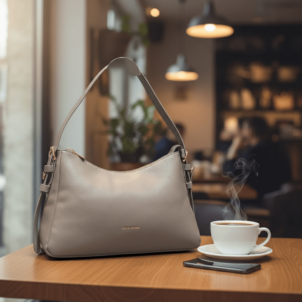 Elegantna Ženska Torba Preko Ramena – Ženske Torbe – Taupe – slika 3