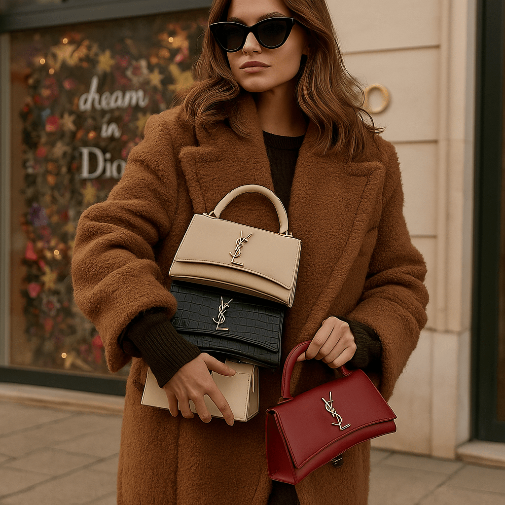 Elegantna Ženska Torba s Ručkom – – Bordo – slika 2