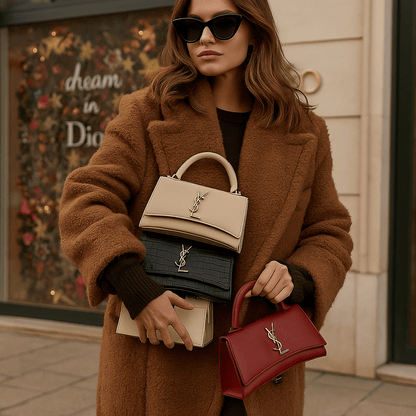 Elegantna Ženska Torba s Ručkom – – Bordo – slika 2