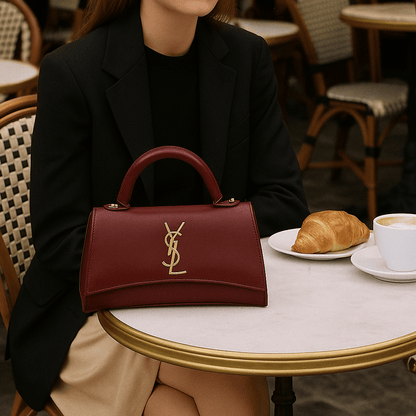 Elegantna Ženska Torba s Ručkom – – Bordo – slika 4