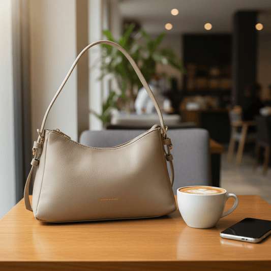 Elegantna Ženska Torba za Rame - Bež – Ženske Torbe – Univerzalna Bež – slika 1