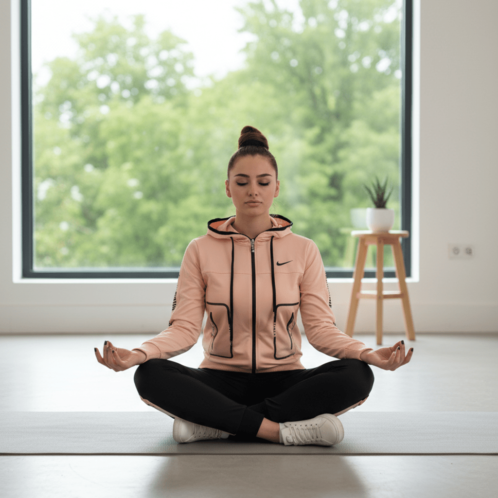 Elegantna Ženska Trenirka s Kapuljačom i Bočnim Prugama – Ženske trenirke – S Breskva/Crna – slika 5