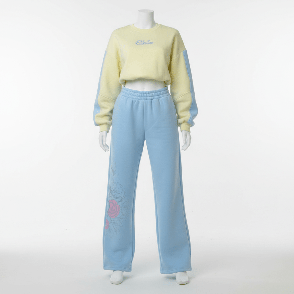 Elegantna Žuto - Plava Trenerka Set – Trenirke – Univerzalna Žuto - Plava – slika 6