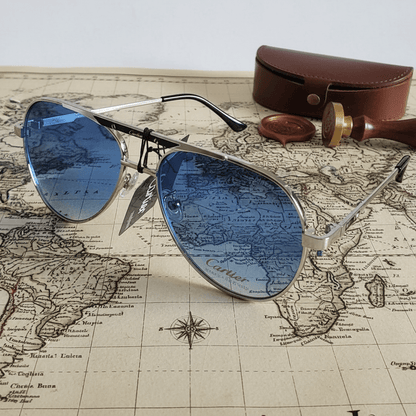 Elegantne Aviator Sunčane Naočale – Sunčane naočale – Plava Univerzalna – slika 5