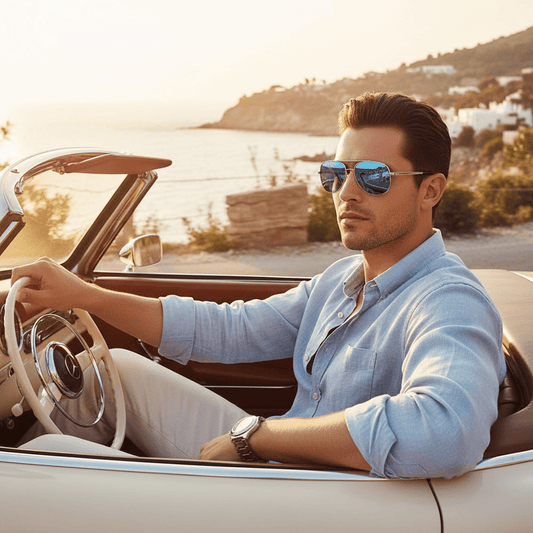 Elegantne Aviator Sunčane Naočale – Sunčane naočale – Plava Univerzalna – slika 2