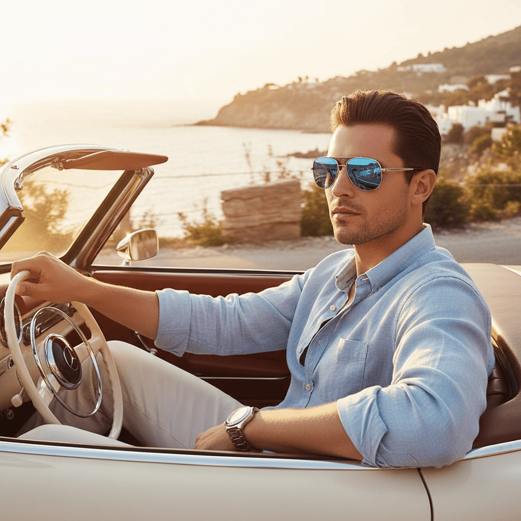 Elegantne Aviator Sunčane Naočale – Sunčane naočale – Plava Univerzalna – slika 2
