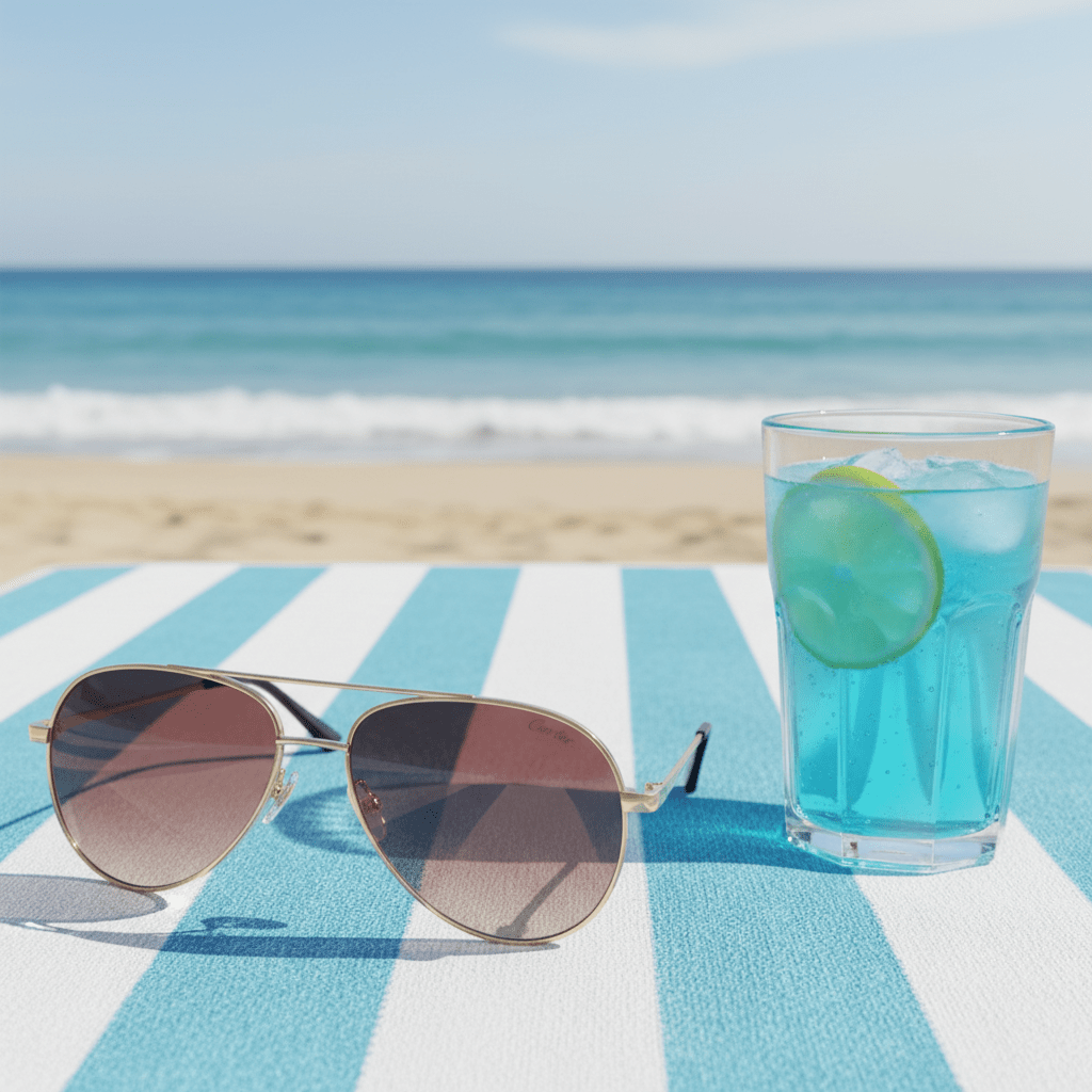Elegantne Aviator Sunčane Naočale – Sunčane naočale – Zlatni okvir / Reflektirajuća Smeđa – slika 3