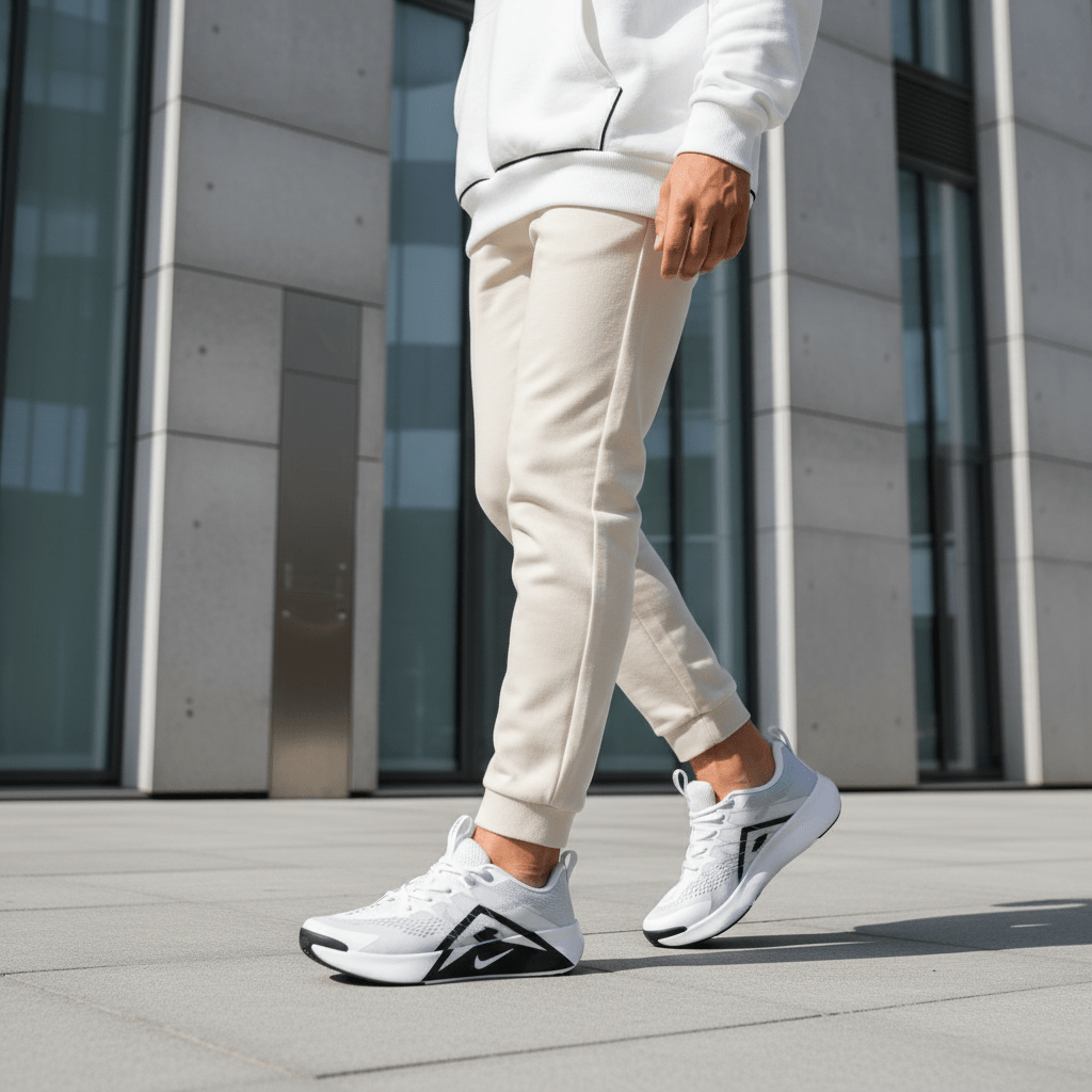 Elegantne Bijele Patike s Crnim Detaljima – Vrhunska Udobnost i Stil – Patike – 41 Bijela/Crna – slika 5