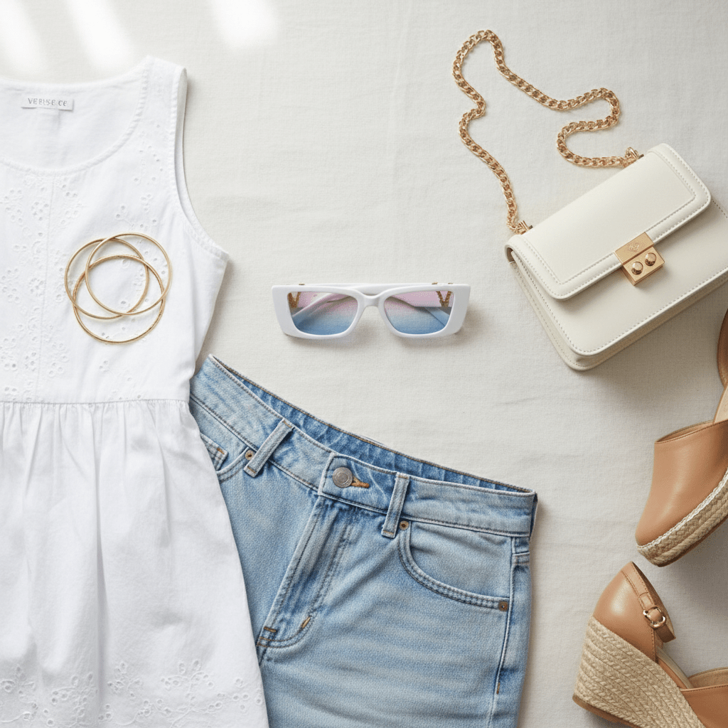 Elegantne Bijele Sunčane Naočale s – Sunčane naočale – Bijela – slika 5