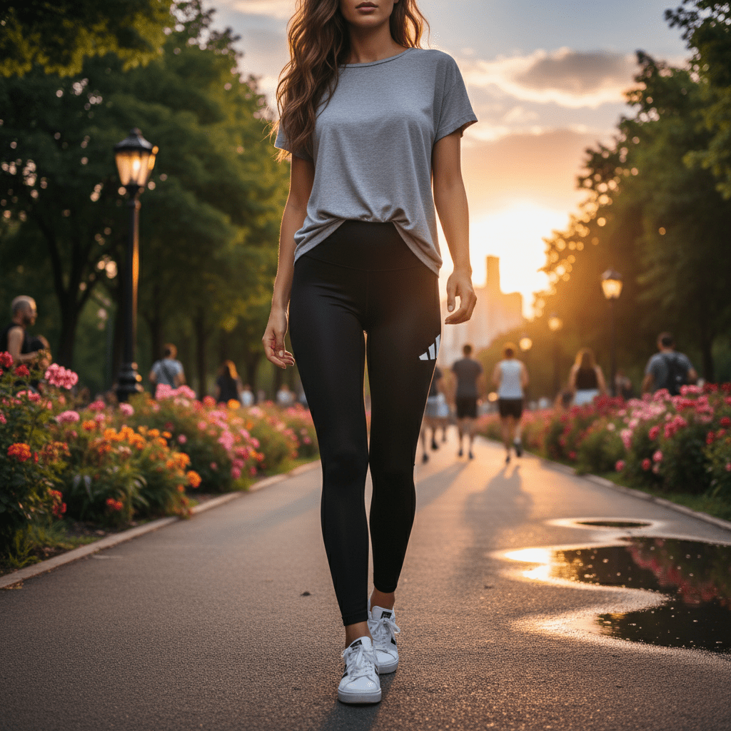 Elegantne Crne Sportske Helanke s Prepoznatljivim Logom – Sportske Helanke – S Crna – slika 3