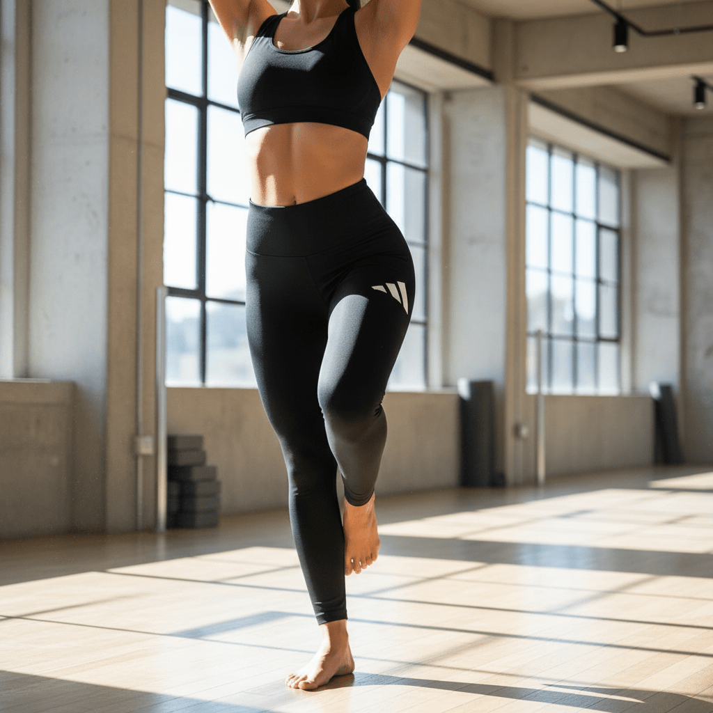 Elegantne Crne Sportske Helanke s Prepoznatljivim Logom – Sportske Helanke – S Crna – slika 2