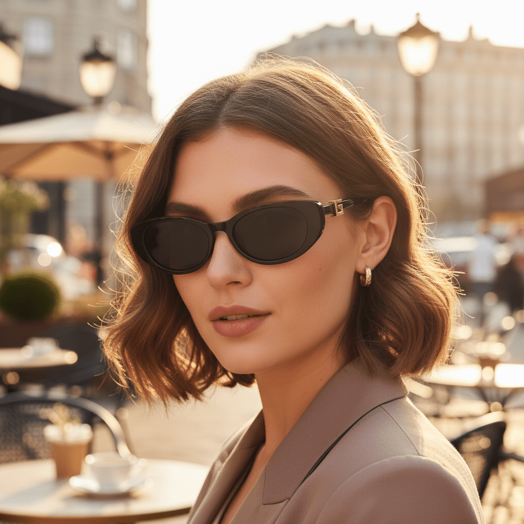 Elegantne Crne Sunčane Naočale – Sunčane naočale – Crna – slika 3