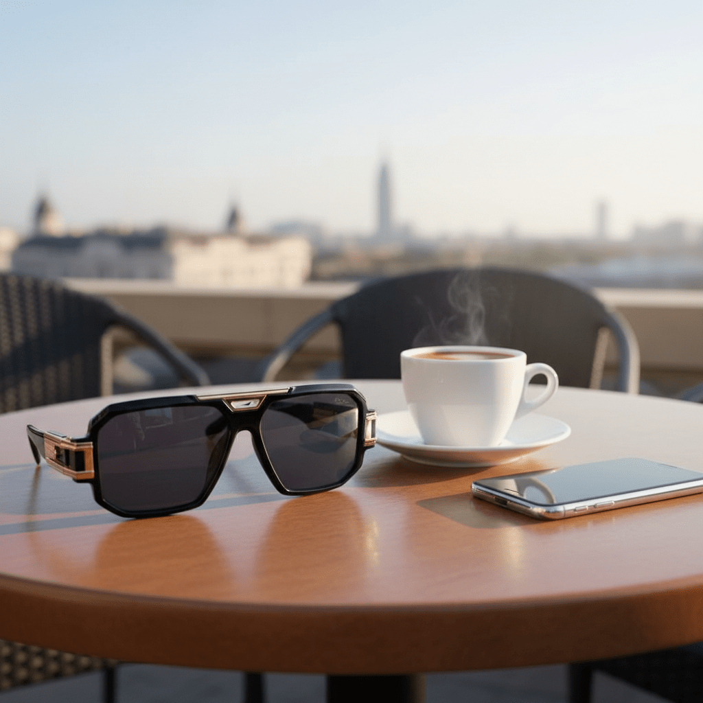 Elegantne Muške Sunčane Naočale – Sunčane naočale – Univerzalna Crna/Zlatna – slika 3