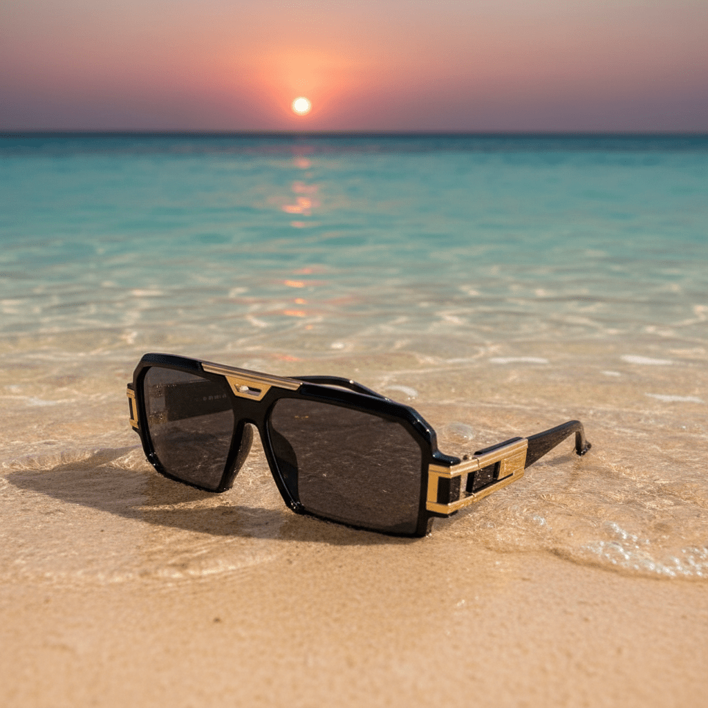 Elegantne Muške Sunčane Naočale – Sunčane naočale – Univerzalna Crna/Zlatna – slika 4