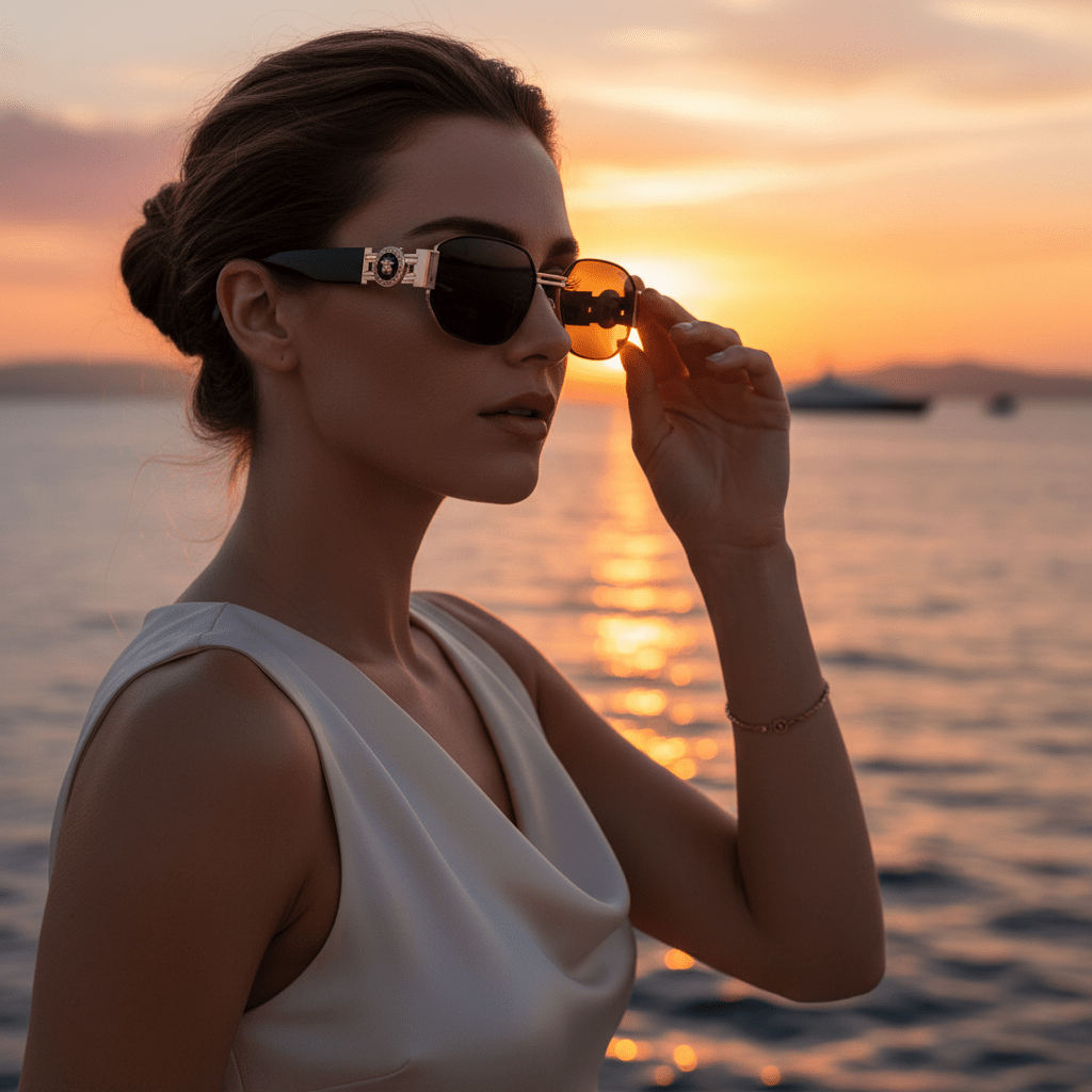 Elegantne Naočale za Sunce – Naočale za sunce – Zlatno - crna – slika 4
