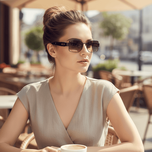 Elegantne Sunčane Naočale – Sunčane Naočale – Crno - Smeđa Gradijent – slika 2