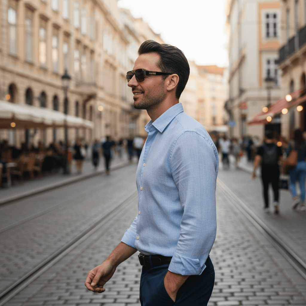 Elegantne Sunčane Naočale – Sunčane Naočale – Crno - Smeđa Gradijent – slika 4