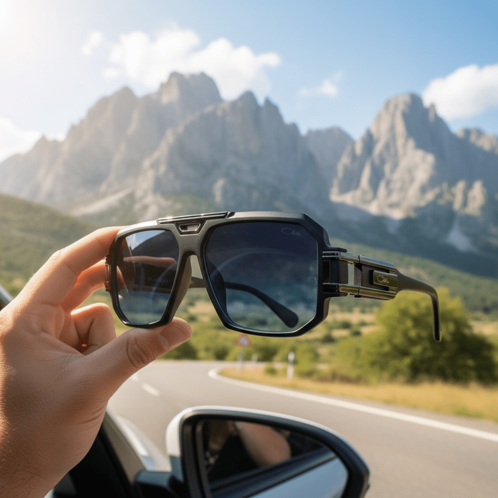 Elegantne Sunčane Naočale – Sunčane naočale – Crni okvir, plava stakla Univerzalna – slika 4