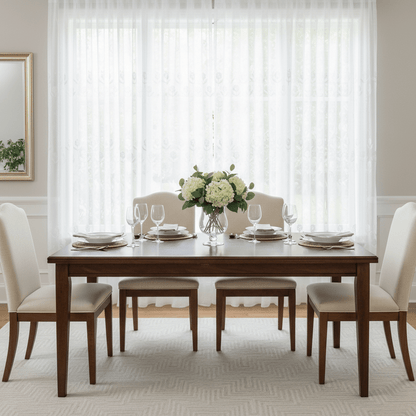 Elegantni Bijeli Paravani za Prozor s Cvjetnim Vezom 140x240 cm – Zavjese i paravani – 140 x 240 cm Bijela – slika 3