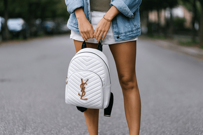 Elegantni Brendirani Ruksak – – Bijela – slika 6