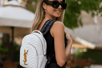 Elegantni Brendirani Ruksak – – Bijela – slika 7
