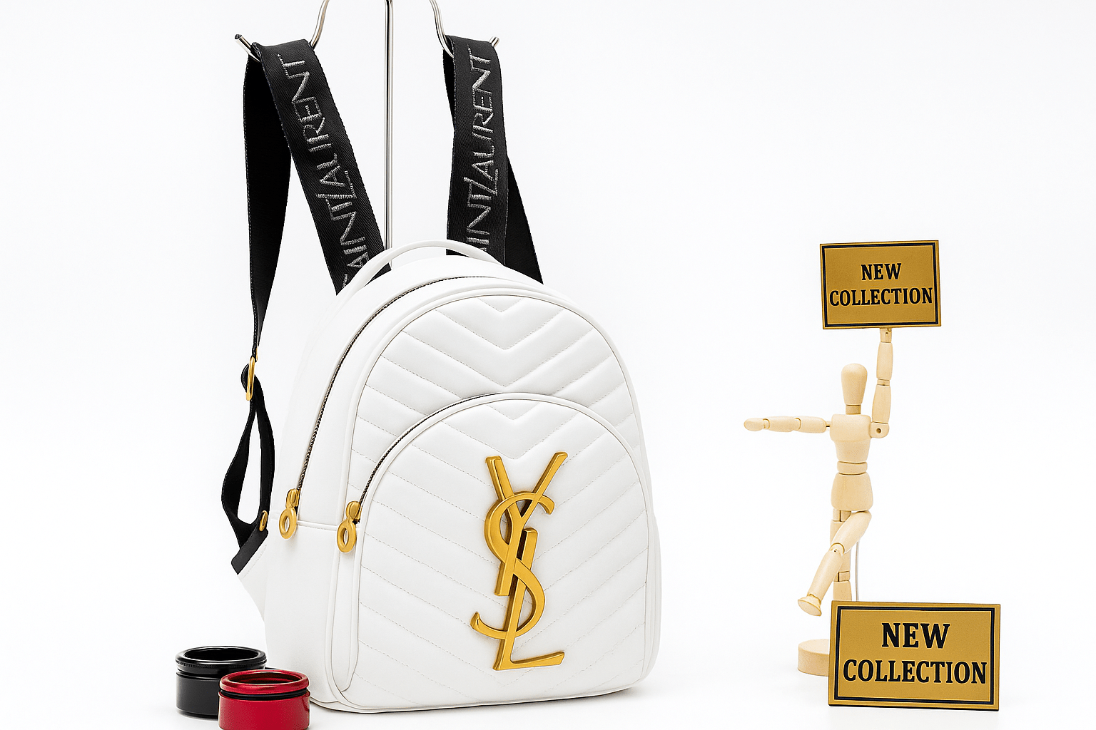 Elegantni Brendirani Ruksak – – Crna – slika 3