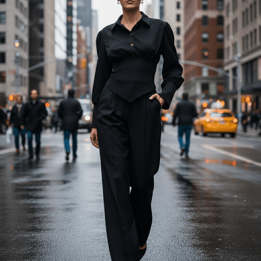 Elegantni Crni Komplet – Ženski kompleti – Univerzalna – slika 3